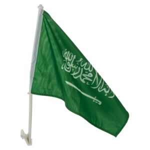 Saudi Arabia Car Window Flag Green 18 x 11.5inch